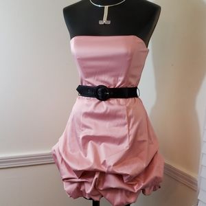 NWT City Triangles Strapless Pink Bubble Hem Dress